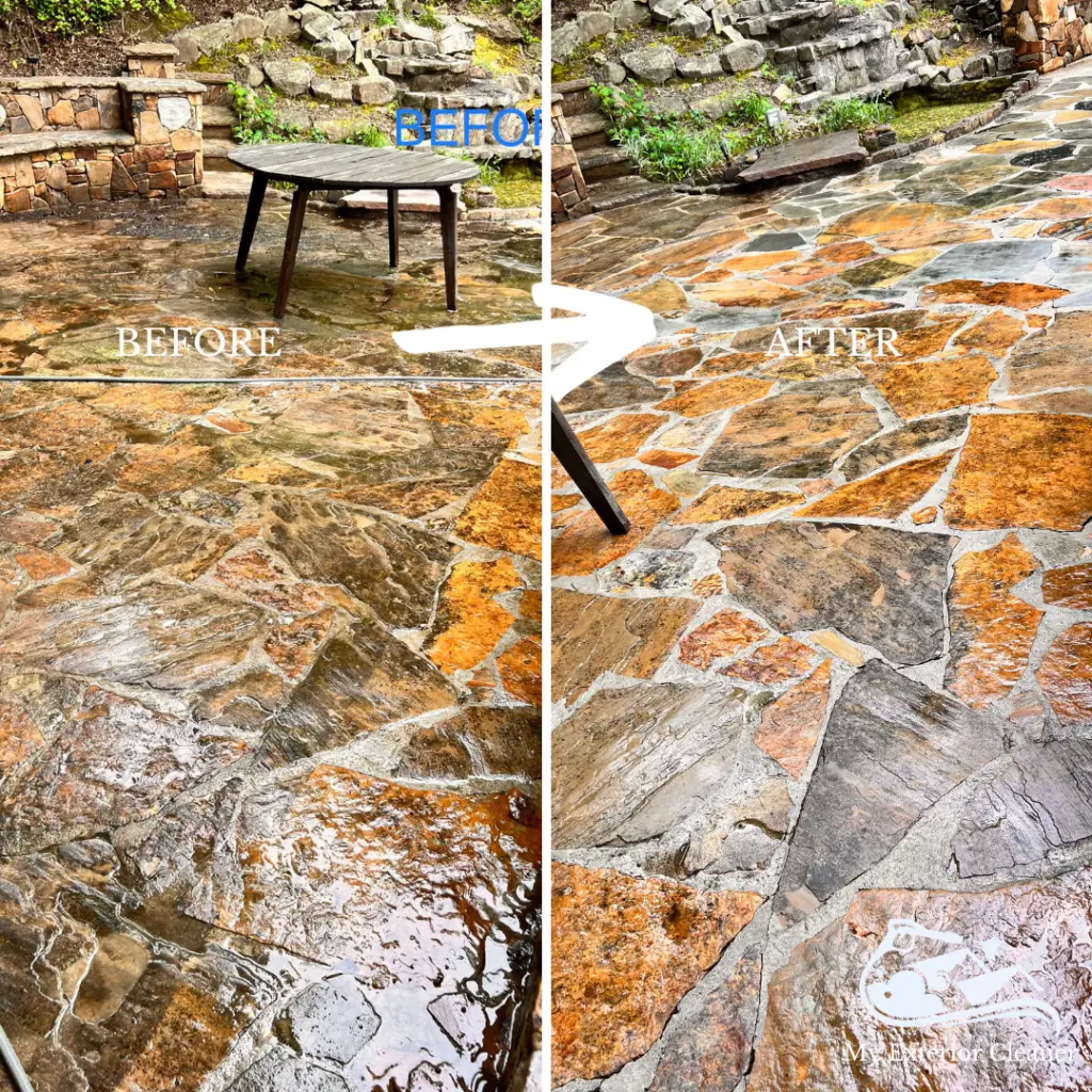 Pressure Washing Flagstone Patio North Decatur, Ga