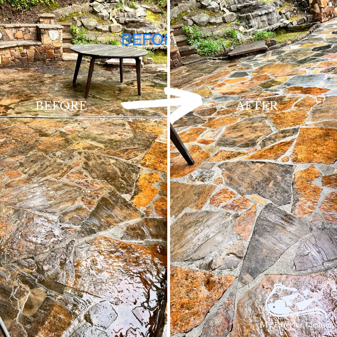 Pressure Washing Flagstone Patio North Decatur, Ga