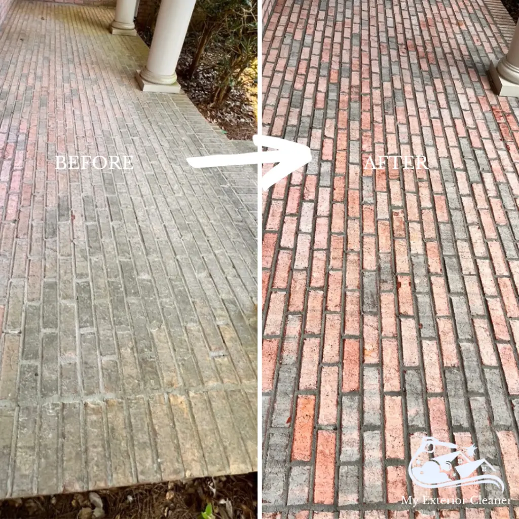 Pressure Washing Brick Front Porch North Decatur, Ga
