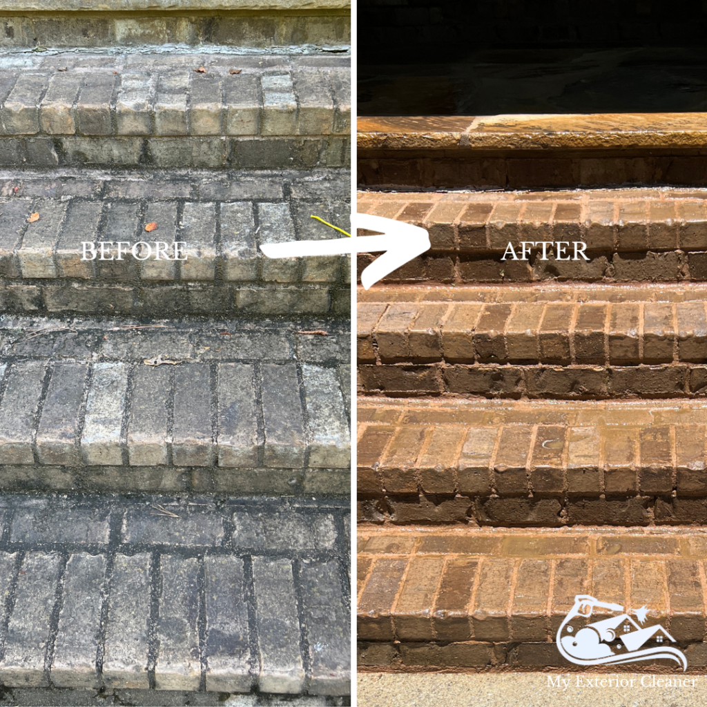 Pressure Washing Brick Steps North Druid Hills, Ga