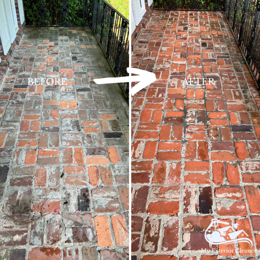 Pressure Washing Brick Front Porch Decatur, Ga