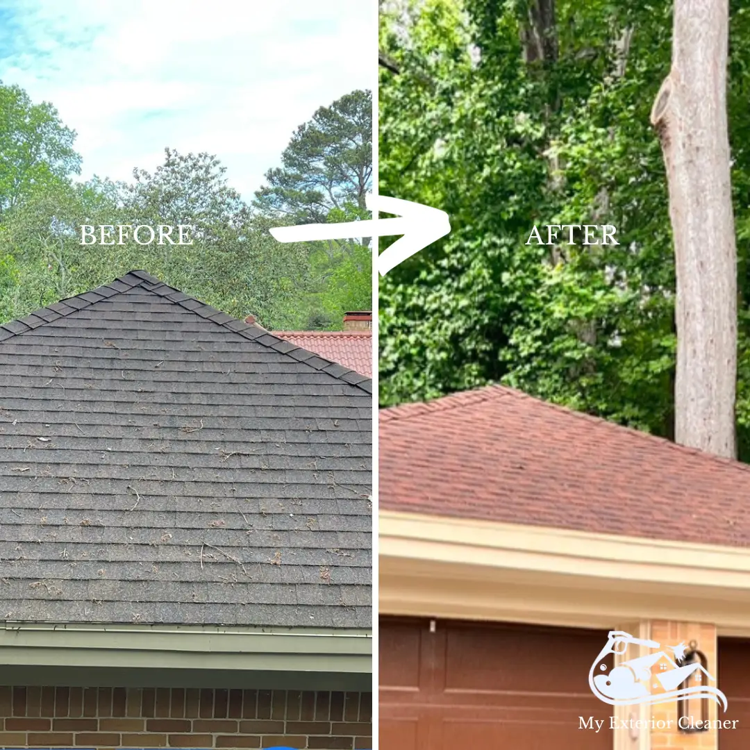 Roof Soft Wash Results North Druid Hills, Ga